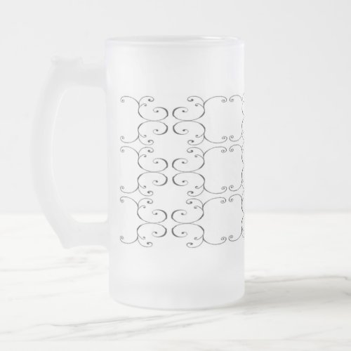 Tasse de verre glacée de style baroque mug