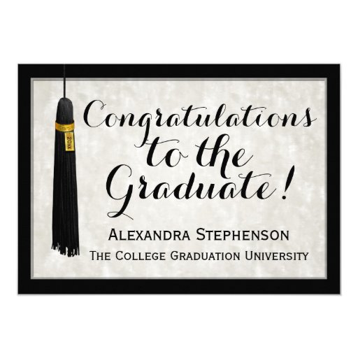 tassle congratulations graduate college graduation 5x7 college congratulations