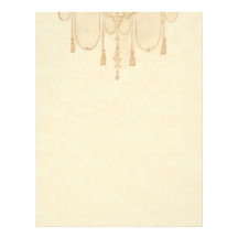 Tassles in Gold Stationery Customized Letterhead
