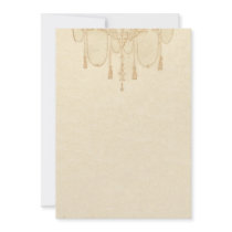 Tassles in Gold Stationery invitations by lapapeteriedeParis Tassles in Gold Stationery invitations