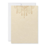 Tassles in Gold Stationery Announcement