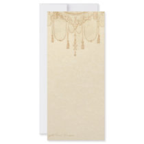Tassles in Gold Stationery rack cards