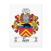 Tasso Family Crest postcards by coatsofarms Tasso Family Crest postcards