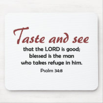 Taste and See (light background) mousepads
