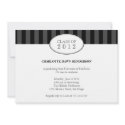 Tasteful black stripe graduation class invitation invitation