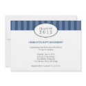 Tasteful blue stripe graduation class invitation invitation