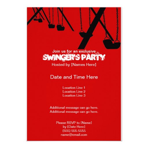 Tasteful Swingers Party Invitations 5 X 7 Invitation Card Zazzle 3097