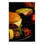 Tasty Burgers and kebabs for food lovers Posters