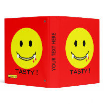 'tasty ' SMILEY FACE BINDER by just_saying 'tasty ' SMILEY FACE BINDER