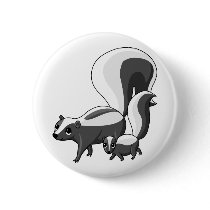 Tater and Tot the Skunks buttons by ButtermilkBiscuits Tater and Tot the Skunks buttons