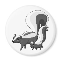 Tater and Tot the Skunks magnets