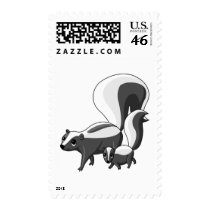 Tater and Tot the Skunks postage