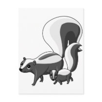 Tater and Tot the Skunks postcards