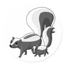 Tater and Tot the Skunks stickers by ButtermilkBiscuits Tater and Tot the Skunks stickers