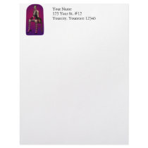 Tatiana Smoking Goth Punk Vampire 3D Pinup Babe Customized Letterhead