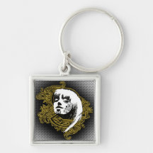 tatooed  girl key chain