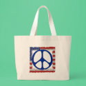 Tattered Peace Flag bags by orsobear Tattered Peace Flag bags