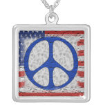 Tattered Peace Flag Necklaces