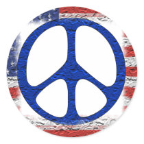 Tattered Peace Flag stickers by orsobear Tattered Peace Flag stickers