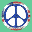 Tattered Peace Flag stickers by orsobear Tattered Peace Flag stickers