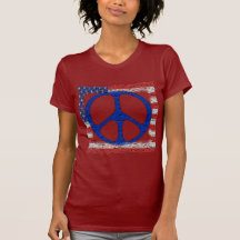 Tattered Peace Flag Tee Shirts