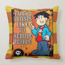 Tatto Artist Throw Pillow