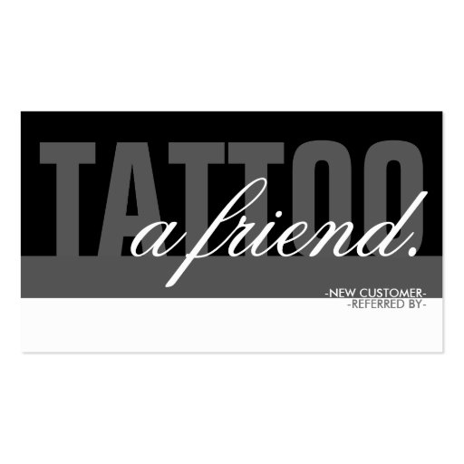 tattoo a friend overlay business card templates (front side)