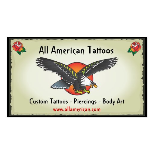 Tattoo American Eagle Business Cards | Zazzle