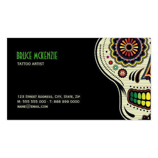 Tattoo Art Shop business card (back side)