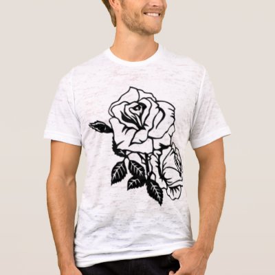 Tattoo Art Style Rose vintage white mens tshirt by TronRx