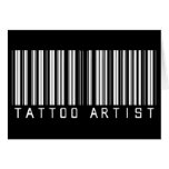 Tattoo Artist Bar Code Greeting Card