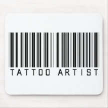Tattoo Artist Bar Code Mouse Mat