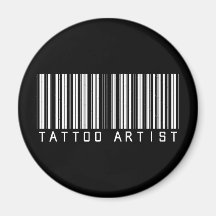 Tattoo Artist Bar Code Refrigerator Magnet