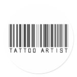 Tattoo Artist Bar Code stickers