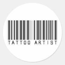 Tattoo Artist Bar Code Sticker