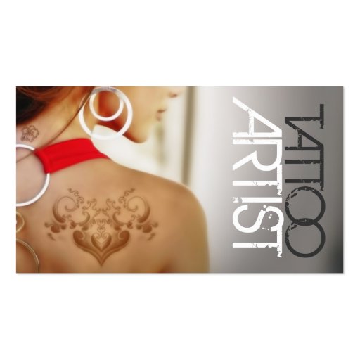 Tattoo Artist, Business Card (front side)