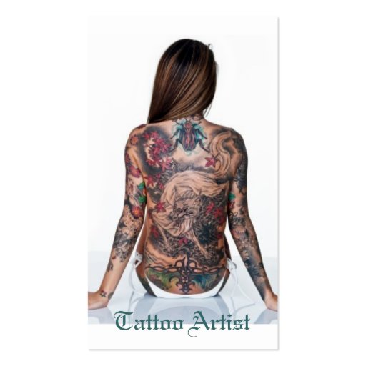 Tattoo Artist Business Card Template (front side)