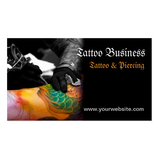 Tattoo artist salon  Business Card Business Card (front side)