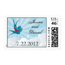 Tattoo Bird and Beams Wedding Date Stamp