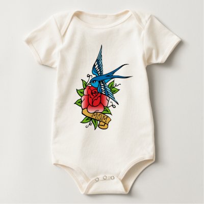 tattoo-bluejay-mom tshirts by berryjane