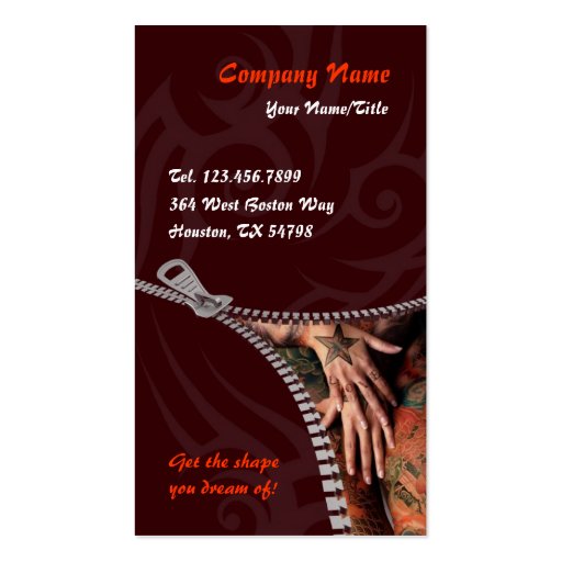 Tattoo Business Card (front side)