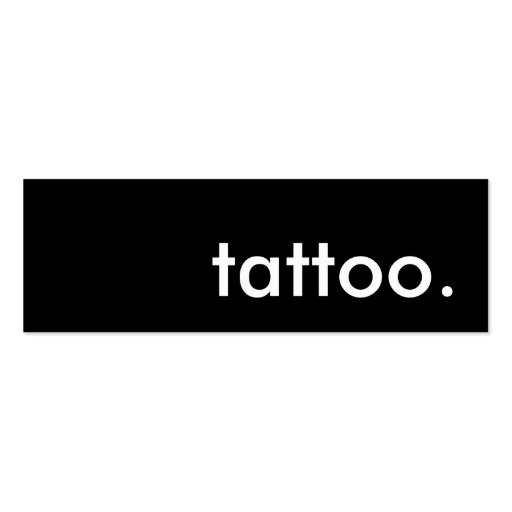 tattoo. business cards