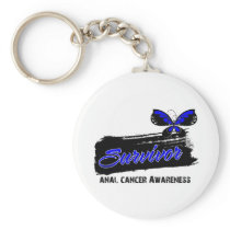 Tattoo Butterfly Anal Cancer Survivor Key Chains