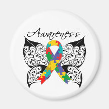 Tattoo Butterfly Awareness - Autism Magnet