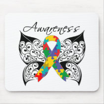 Tattoo Butterfly Awareness - Autism Mousepads