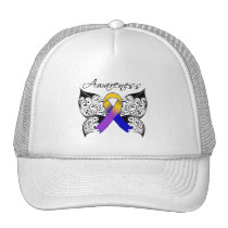 Tattoo Butterfly Awareness - Bladder Cancer Trucker Hats