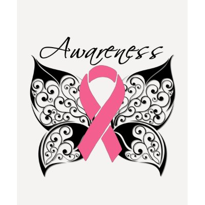 Tattoo Butterfly Awareness Breast Cancer Shirts by cancerapparel