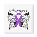 Tattoo Butterfly Awareness - Fibromyalgia Fridge Magnet