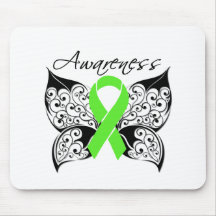 Tattoo Butterfly Awareness - Lymphoma Mouse Pads