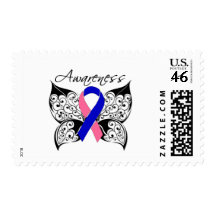 Tattoo Butterfly Awareness - Male Breast Cancer Postage